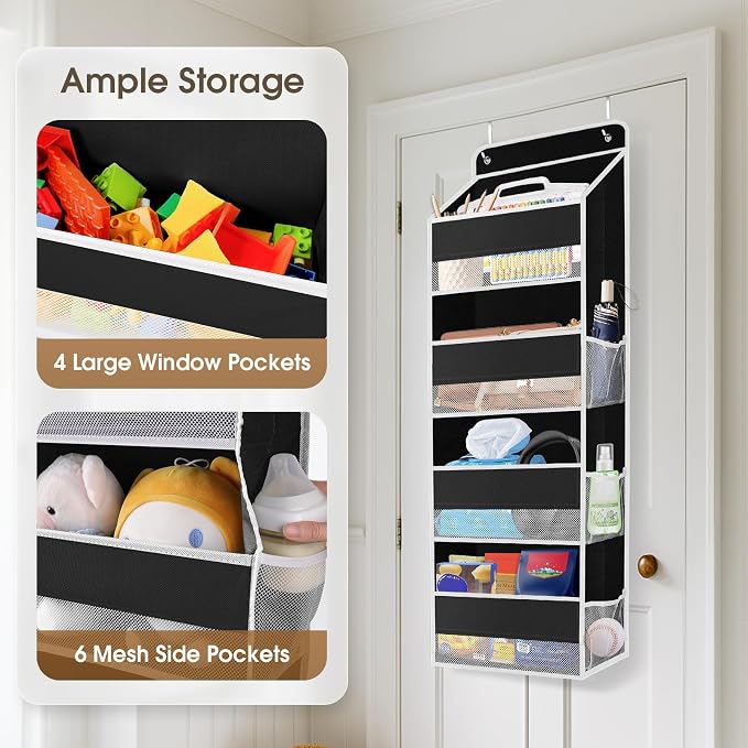 2 Pack Over The Door Organizer, Hanging Storage Organizer - Image 4