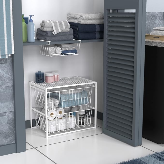 ClosetMaid Wire Basket 2 Drawer Organizer Unit - Image 5