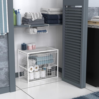 ClosetMaid Wire Basket 2 Drawer Organizer Unit - Image 5