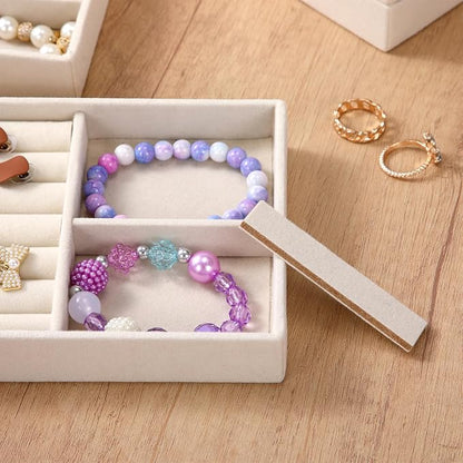 Highergo 8 Pcs Velvet Jewelry Trays Stackable Drawers Organizer Ring Earring - Image 4