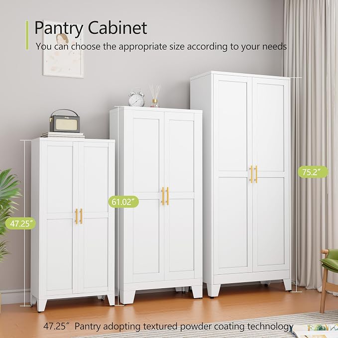 GAIOUS Metal Pantry Cabinet, Kitchen Pantry Storage Cabinets - Image 9
