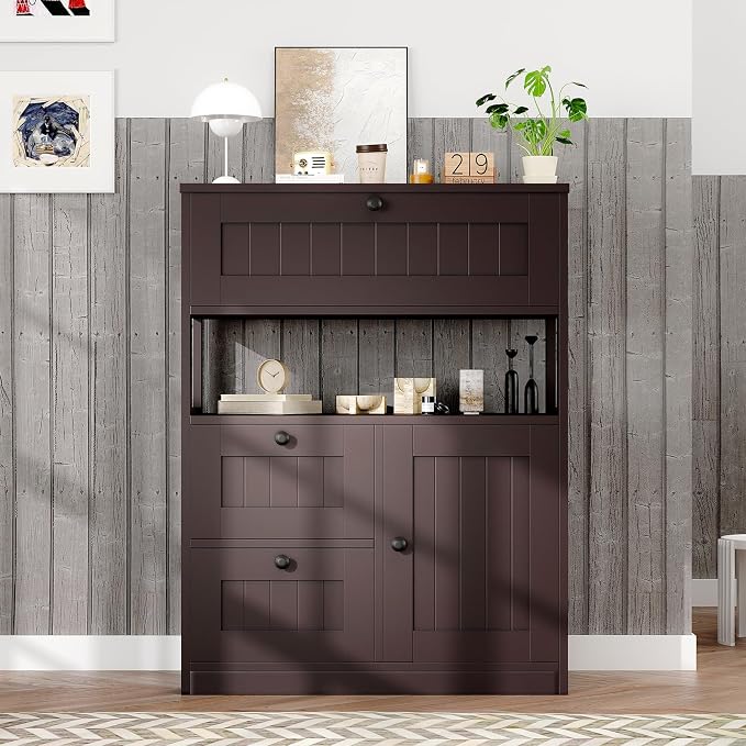 GRUSIGN Bathroom Cabinet, Modern Bathroom Floor Storage Cabinet Organizer - Image 8