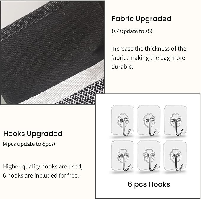 2pcs 3-pockets Large Wall Hanging Organizer Bag, Linen Fabric Door Hanging - Image 4