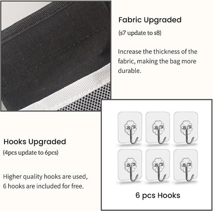 2pcs 3-pockets Large Wall Hanging Organizer Bag, Linen Fabric Door Hanging - Image 4