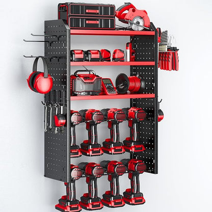 KAFAHOM Power Tool Organizer, Large 8 Drill Holder Wall Mount by KAFAHOM
