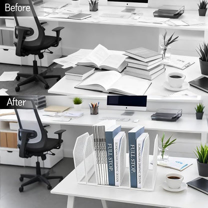 Adjustable Desk File Organizer, Detachable Office Folder Organizer, Compact - Image 7
