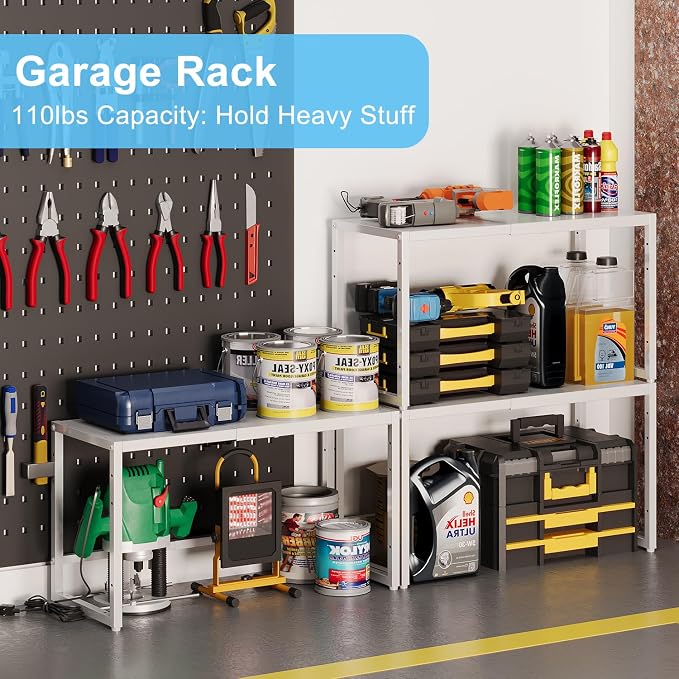 Expandable Kitchen Storage Shelves, 110LBS Heavy Duty Metal Shelving Units and - Image 7
