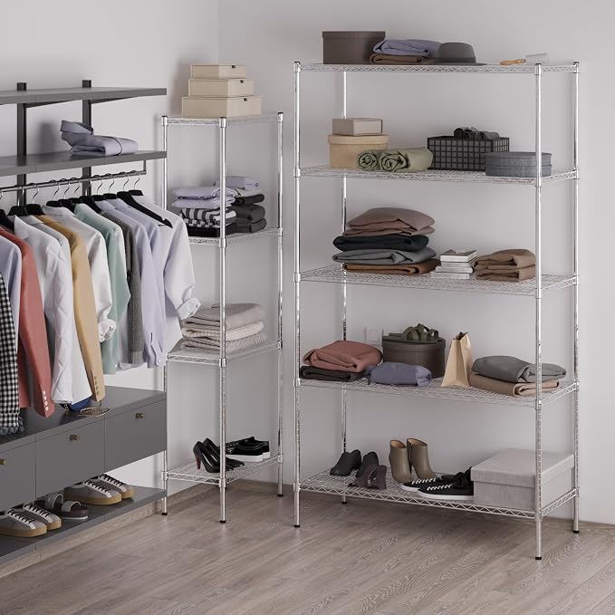 21" Deep x 48" Wide x 86" Height Wire Shelving Kit | 5-Tier | NSF Commercial - Image 5