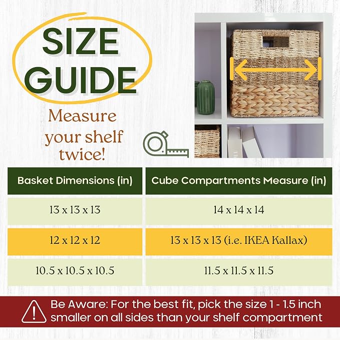 12x12 Storage Cube Bins Wicker Storage Basket - Image 5