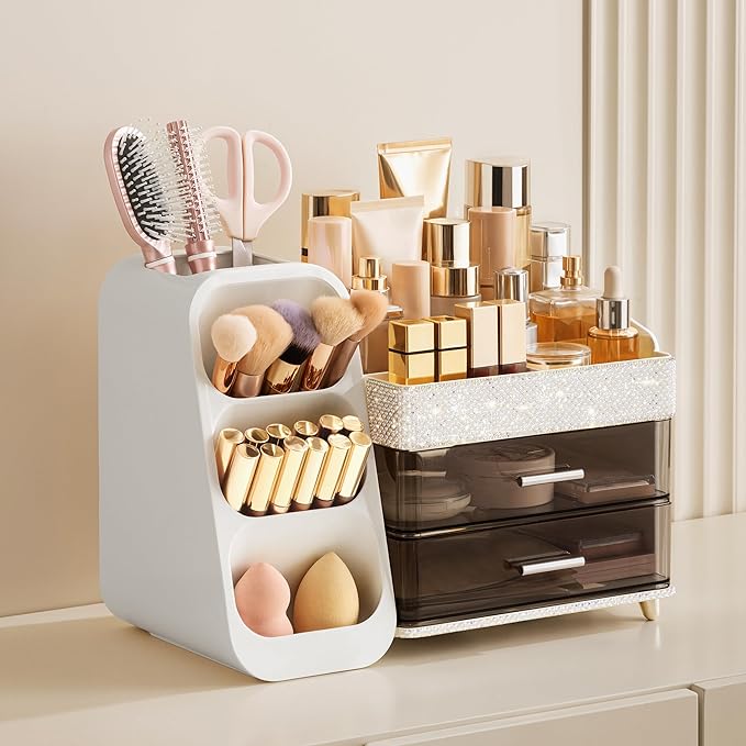 HBlife Makeup Organizer with Brush Holder - Image 2