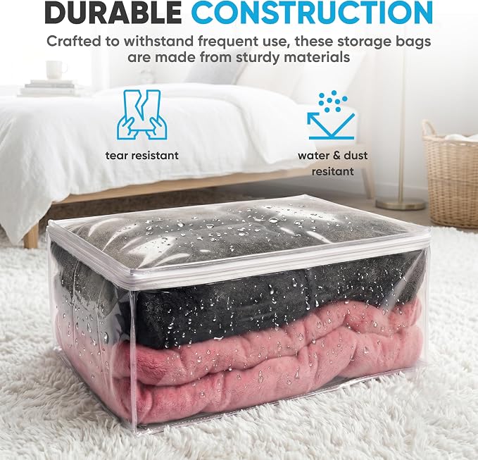 Handy Laundry Comforter Storage Bag – Large 90L Clear Zippered Organizer - Image 3