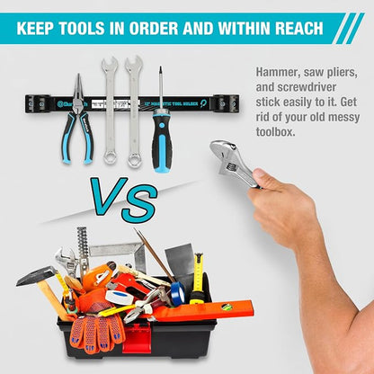 DURATECH 4 Pack 12" Magnetic Tool Holder Strip, Heavy Duty Magnetic Tool Bar - Image 6