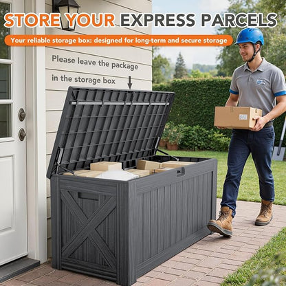 130 Gallon Deck Box Outdoor Indoor Waterproof Storage Box - Image 6