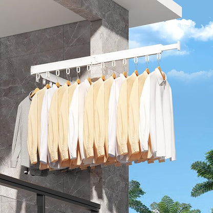 HEILAIYI Clothes Drying Rack, Laundry Drying Rack, Wall Mounted Clothes Rack - Image 7