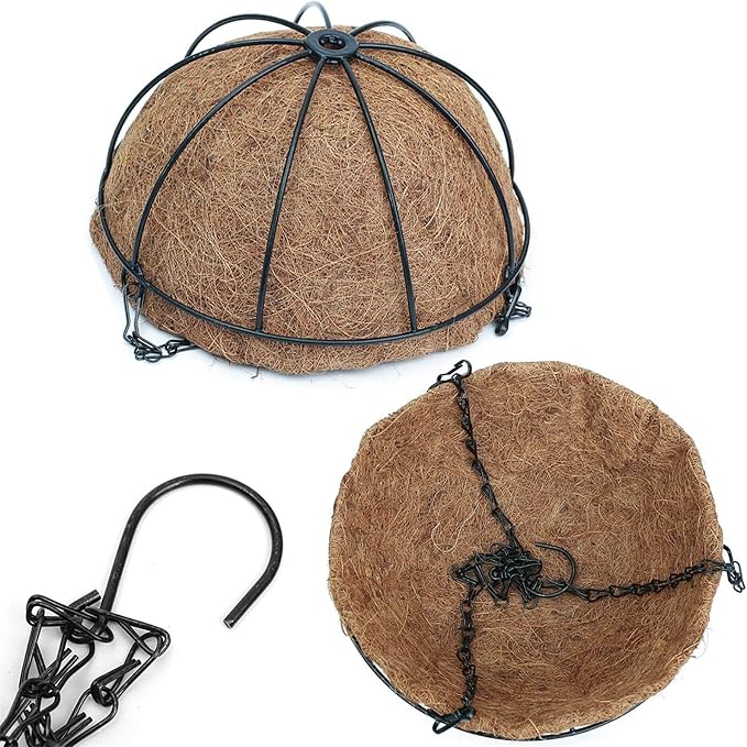 EIMQUVW 4 Pack Hanging Planter Basket - Image 8