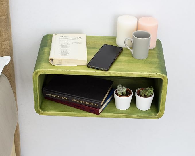 Floating Nightstand Wooden, Bedside Table, Nightstand Shelf, Wall Mounted - Image 7