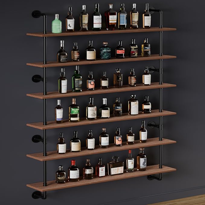 HDDFER 48 InchPipe Bookshelf Floating Shelves - Image 2
