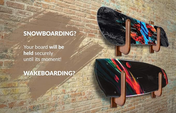 TESLYAR Surfboard Wall Mount – Wooden Surfboard Rack - Image 5