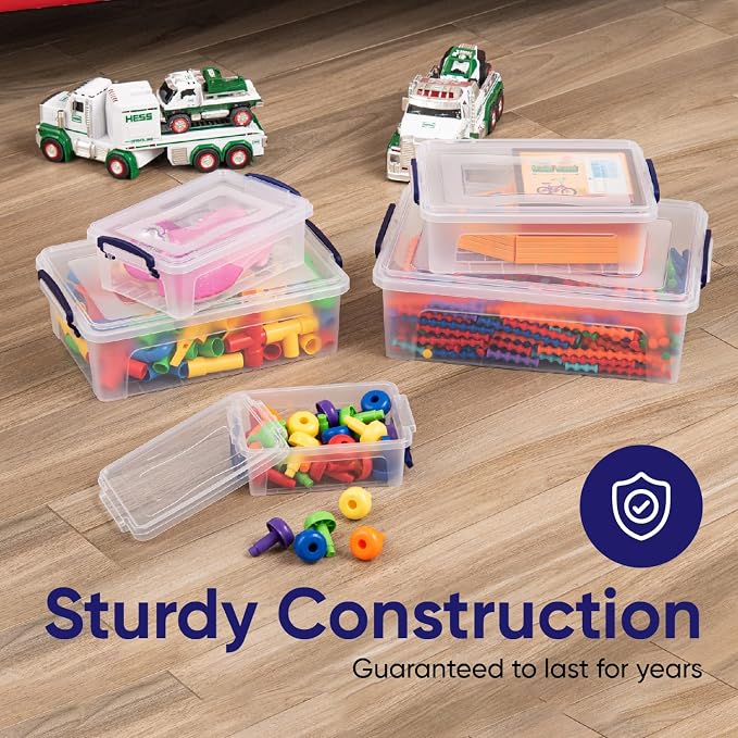Superio Storage Bins with Lids- Clear Boxes - Image 7