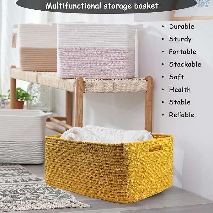 COMFY-HOMI 3 pcs Large Storage Baskets - Image 5