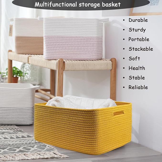 COMFY-HOMI 2 pcs Large Storage Baskets - Image 5