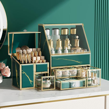Makeup Organizer Green– Large Vanity Organizer by Coralhouse