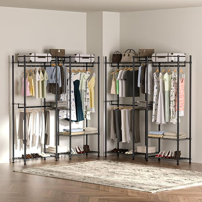 Garment Rack Heavy Duty Clothes Rack Adjustable Freestanding Metal Portable - Image 8