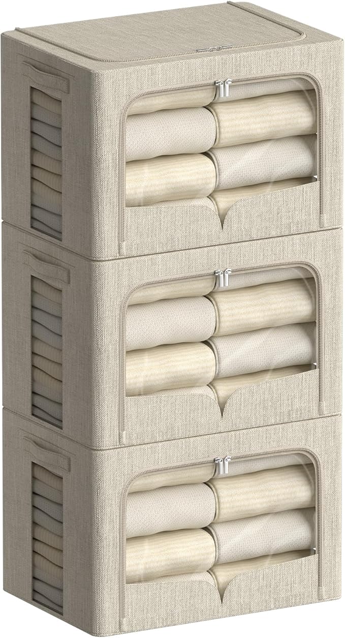 FHSQX 3 Pack Clothes Storage Bins by FHSQX