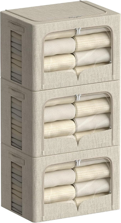 FHSQX 3 Pack Clothes Storage Bins by FHSQX