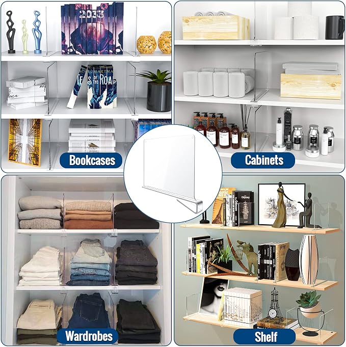 2 Pack Clear Acrylic Shelf Dividers - Image 6