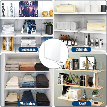 2 Pack Clear Acrylic Shelf Dividers - Image 6