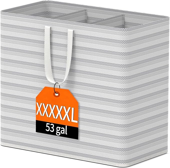 XXXXXL 53gal Large Laundry Basket, Laundry Hamper 3 Section by Fopeat