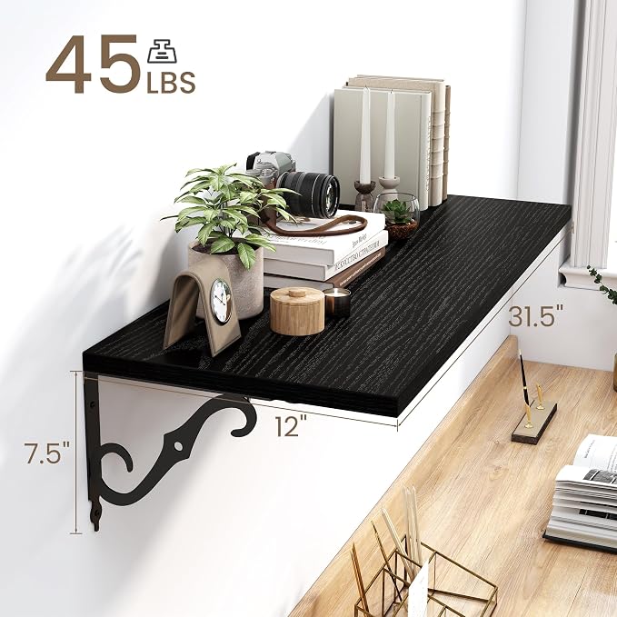 Deep Floating Shelves for Wall, 12 Inch Deep Floating Shelf - Image 3
