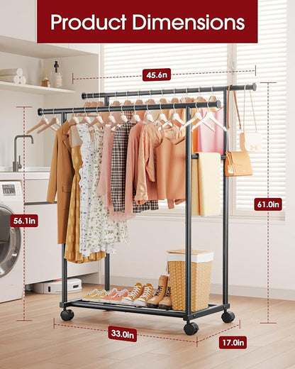 Sakugi Double Rods Clothes Rack - Image 2