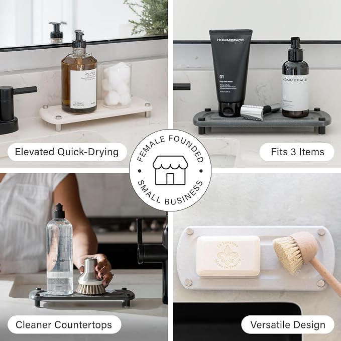 Dorai Home Sink Caddy – Water-Absorbing Stone Tray - Image 3
