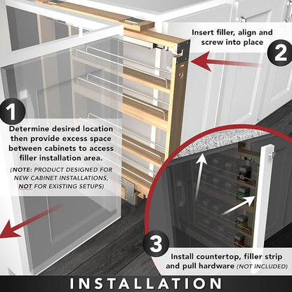 Rev-A-Shelf 3" W x 39" H Pull Out Quad Shelf Organizer - Image 7