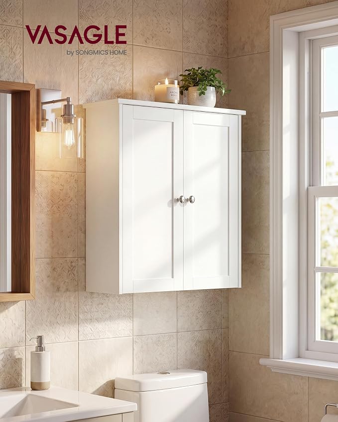 VASAGLE SIREN Collection Bathroom Wall Cabinet, Hanging Storage | Bathroom - Image 3