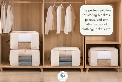 Canvas Comforter Storage Bags 2 Pack Folding Organizer bag - Image 8