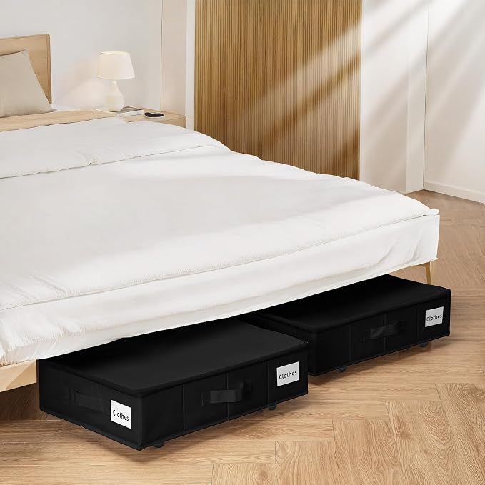 Vincona Under Bed Storage with Wheels, 2 Pack Under Bed Storage Containers with - Image 5