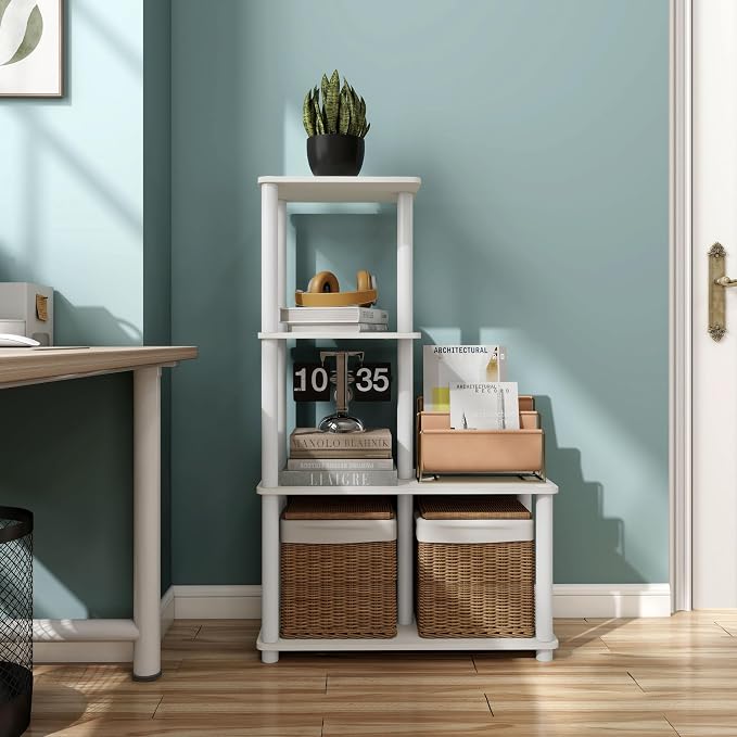 Homes: Inside + Out Apexa Modern 4-Cube Ladder Shelving Units, Collectibles - Image 2