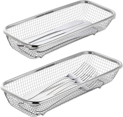 Utensil Drying Rack, 2 Pack Utensils Holder Dishwasher Silverware Basket | by IWNTWY