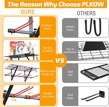 PLKOW Wall-Mounted Ski Rack, Skis Storage Rack - Image 6