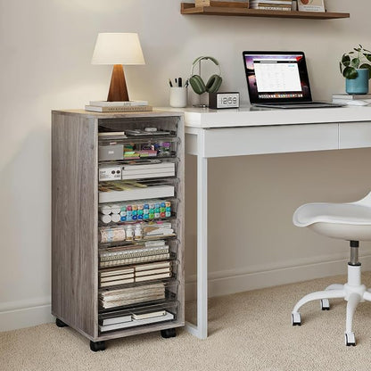 WOPITUES Storage Drawer Cart, Mobile Storage Cabinet, Makeup Storage - Image 8