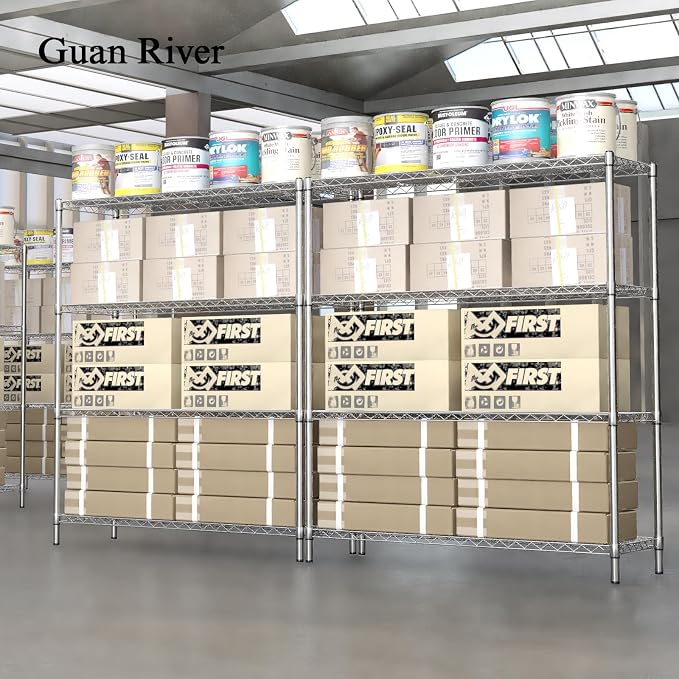 Guan River 4-Shelf Heavy Duty Wire Shelving, Metal Shelf, Sturdy and Durable - Image 7
