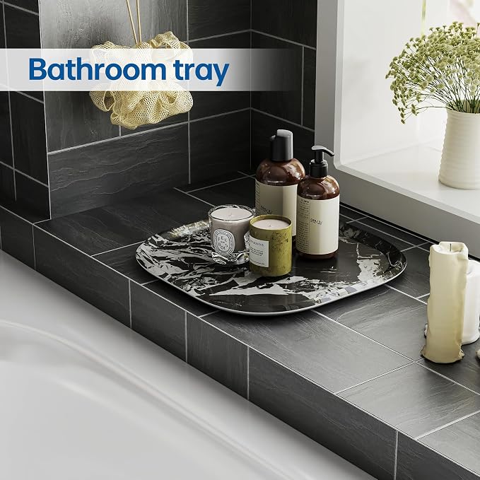 Vanity Decorative Tray, Bathroom Tray Countertop Organizer - Image 5