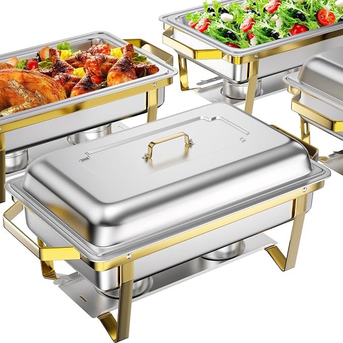 Rengue 9.5QT Chafing Dishes for Buffet, Buffet Servers and Warmers Heating & by Rengue