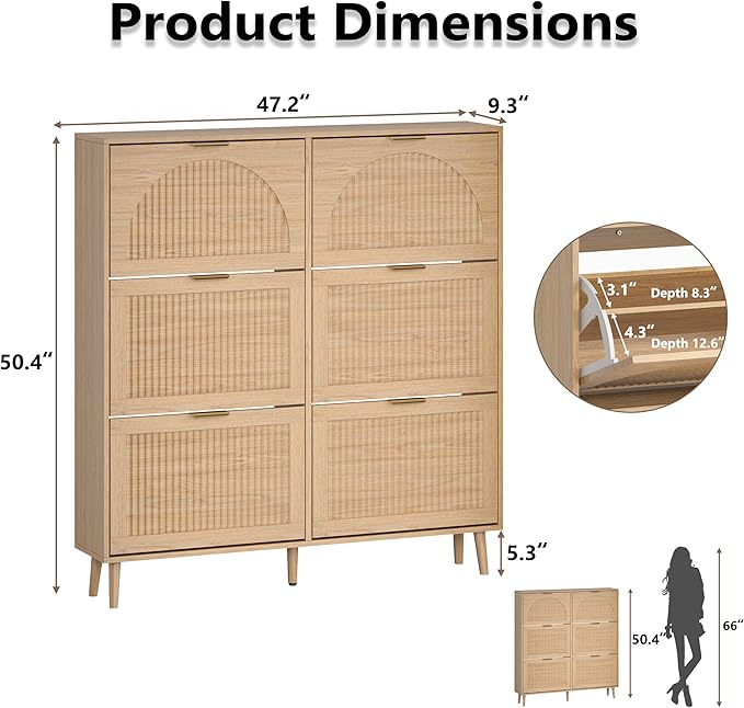 BORNOON Shoe Cabinet for Entryway - Image 2