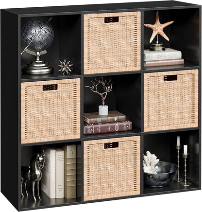 JupiterForce 9 Cube Storage Organizer Wooden Display Shelf W/ 5 Removable Back by JupiterForce