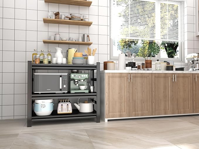 Storage Shelves, Garage Metal Shelving Unit, Adjustable, Double-Layer Column - Image 2