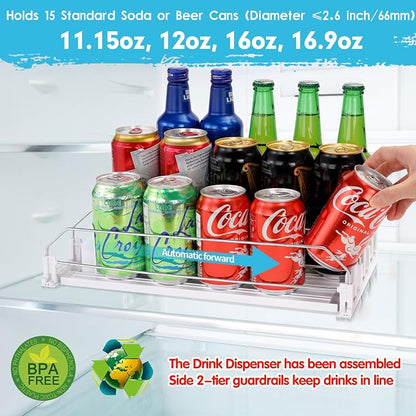 Automatic Soda Can Organizer Refrigerator Can Dispenser - Image 2